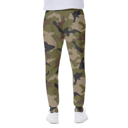Desert Green Camouflage Print Scuba Joggers