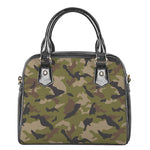 Desert Green Camouflage Print Shoulder Handbag