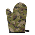 Desert Green Camouflage Print Single Oven Mitt