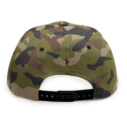 Desert Green Camouflage Print Snapback Cap