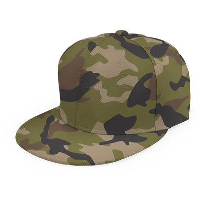 Desert Green Camouflage Print Snapback Cap
