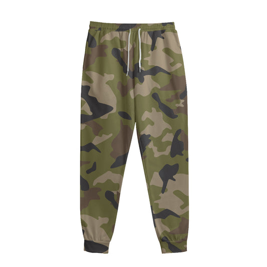 Desert Green Camouflage Print Sweatpants