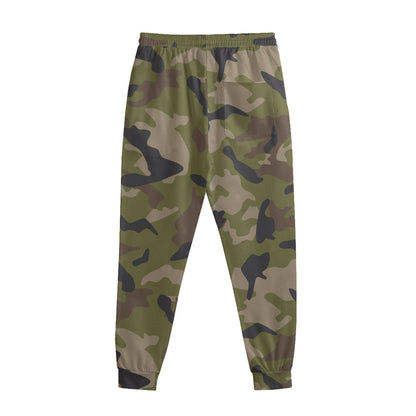 Desert Green Camouflage Print Sweatpants