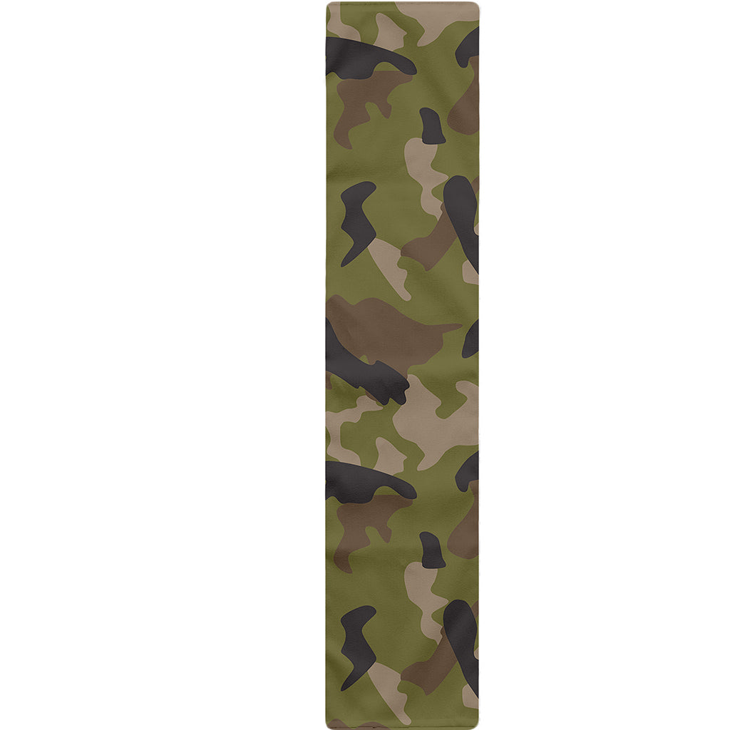 Desert Green Camouflage Print Table Runner