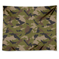 Desert Green Camouflage Print Tapestry
