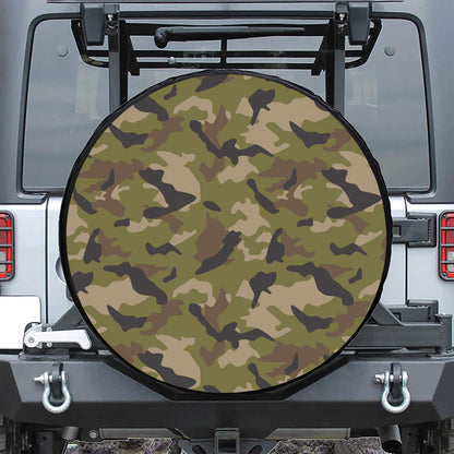 Desert Green Camouflage Print Tire Cover