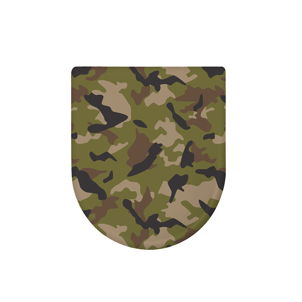 Desert Green Camouflage Print Toilet Lid Cover