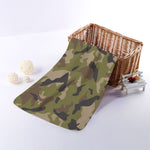 Desert Green Camouflage Print Towel