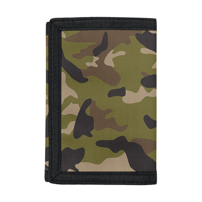Desert Green Camouflage Print Trifold Wallet
