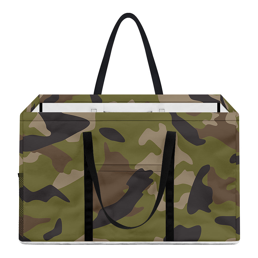 Desert Green Camouflage Print Utility Tote Bag