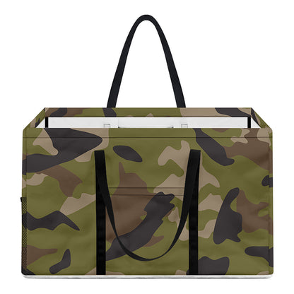 Desert Green Camouflage Print Utility Tote Bag
