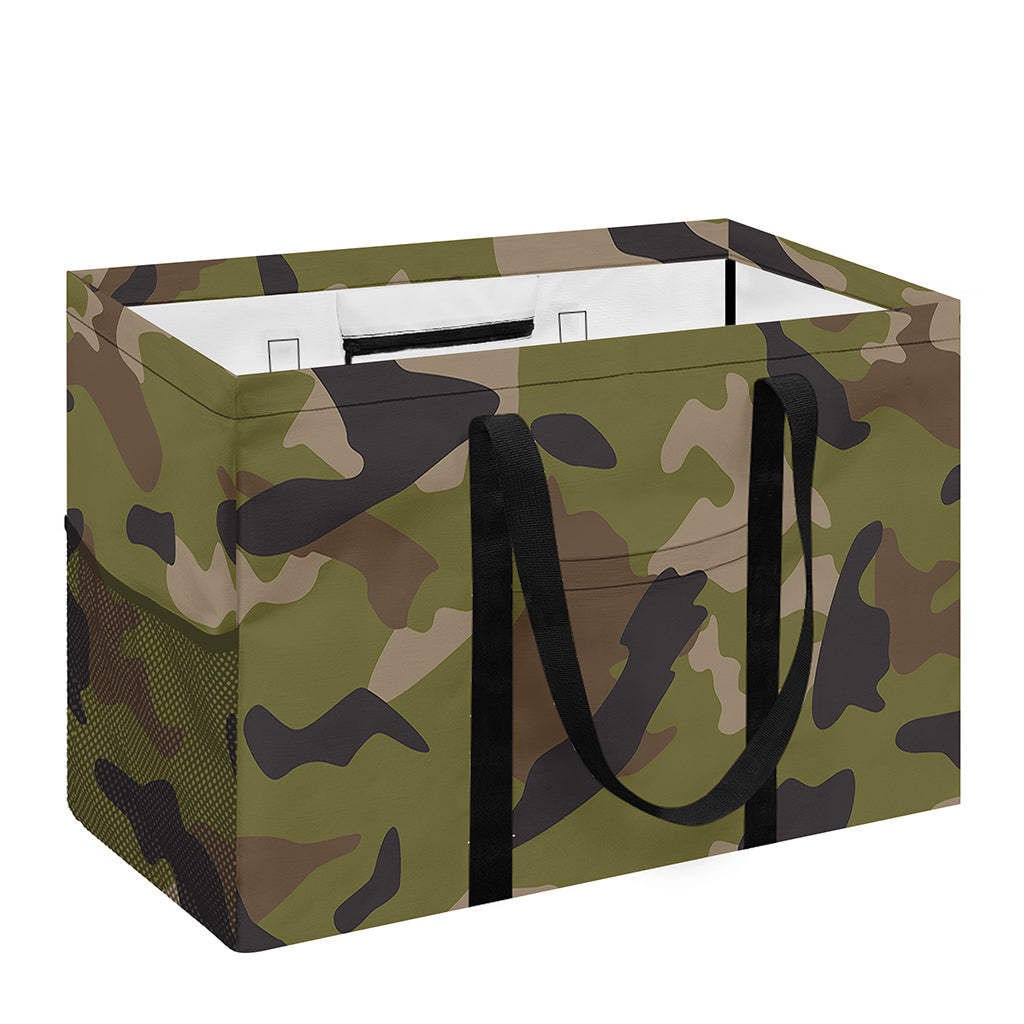 Desert Green Camouflage Print Utility Tote Bag