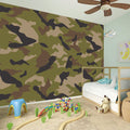 Desert Green Camouflage Print Wall Sticker