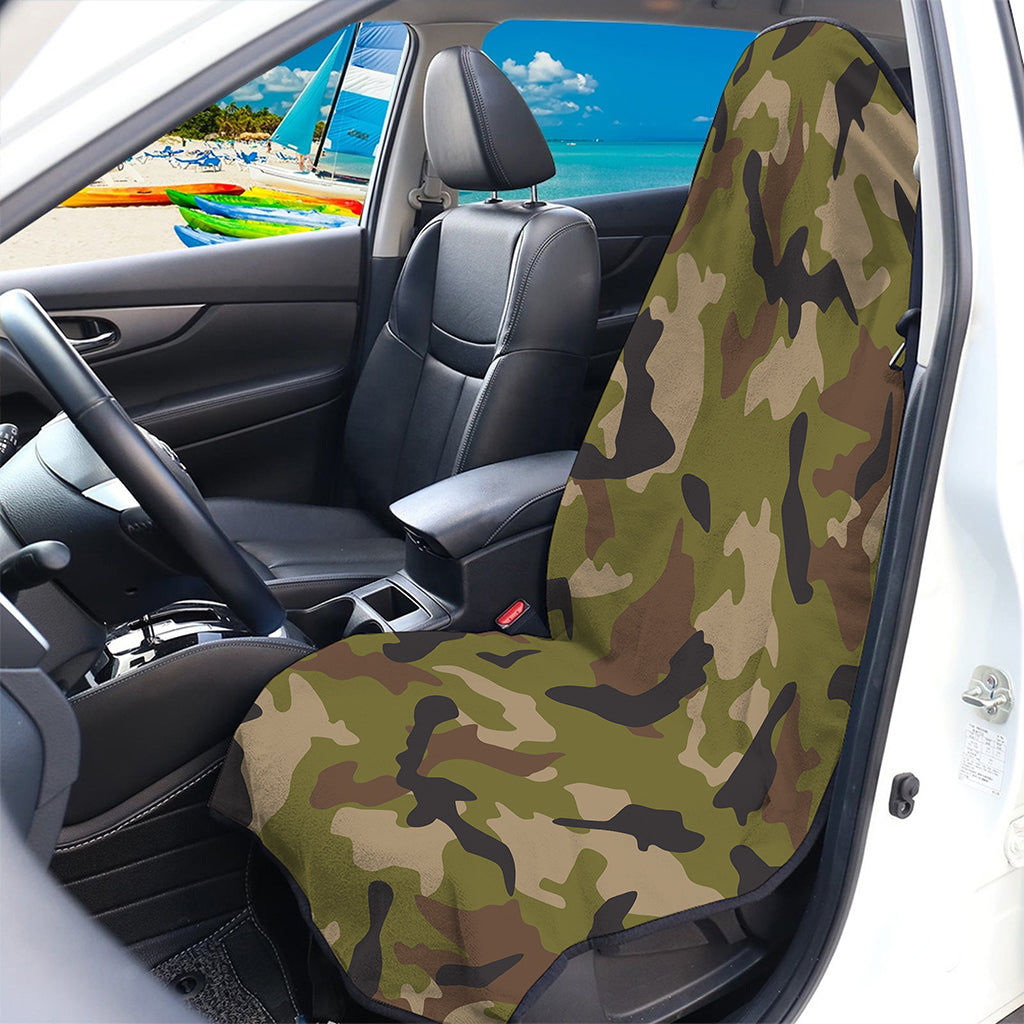 Desert Green Camouflage Print Waterproof Car Seat Cover