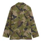 Desert Green Camouflage Print Women's Blazer