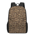 Desert Tiger Stripe Camouflage Print 17 Inch Backpack