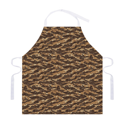 Desert Tiger Stripe Camouflage Print Adjustable Apron