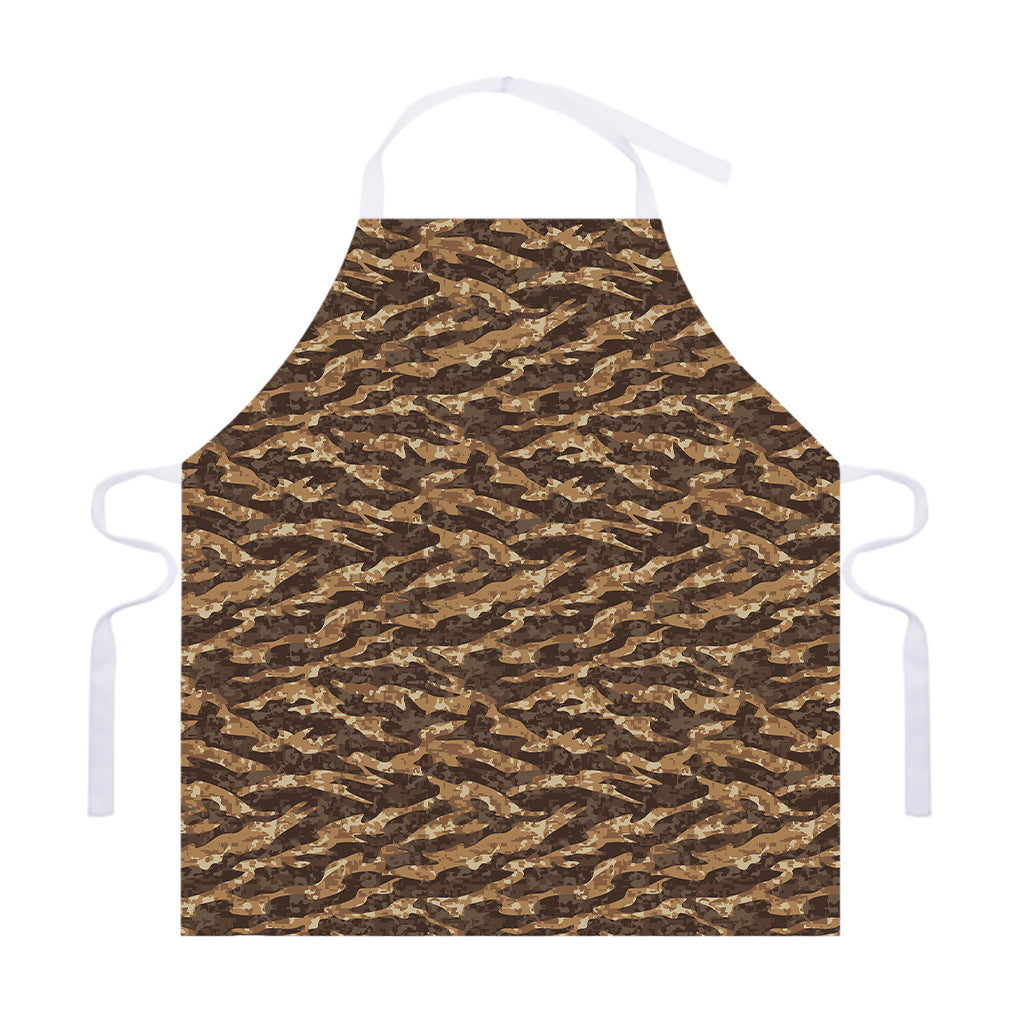 Desert Tiger Stripe Camouflage Print Adjustable Apron