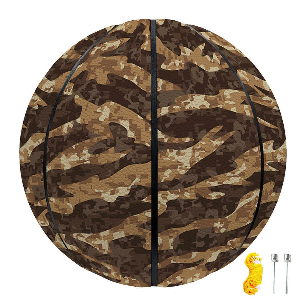 Desert Tiger Stripe Camouflage Print Basketball