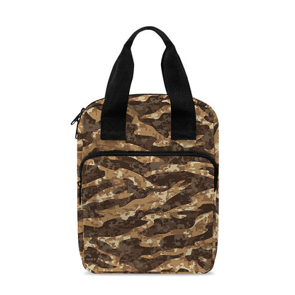 Desert Tiger Stripe Camouflage Print Bible Tote Bag