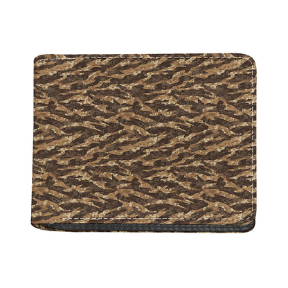 Desert Tiger Stripe Camouflage Print Bifold Wallet