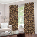 Desert Tiger Stripe Camouflage Print Dimout Grommet Curtains