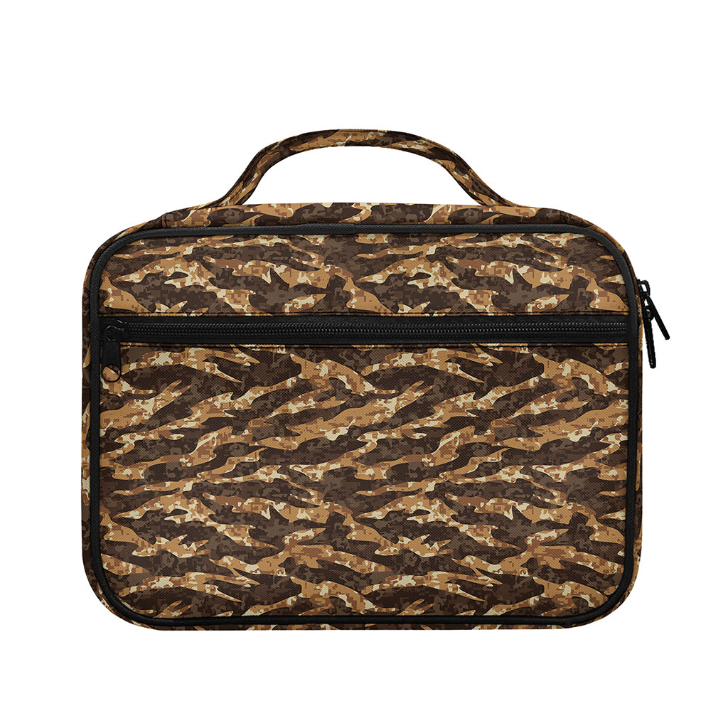 Desert Tiger Stripe Camouflage Print Briefcase Bible Bag