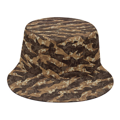 Desert Tiger Stripe Camouflage Print Bucket Hat
