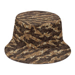 Desert Tiger Stripe Camouflage Print Bucket Hat