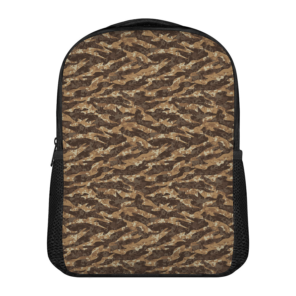 Desert Tiger Stripe Camouflage Print Casual Backpack