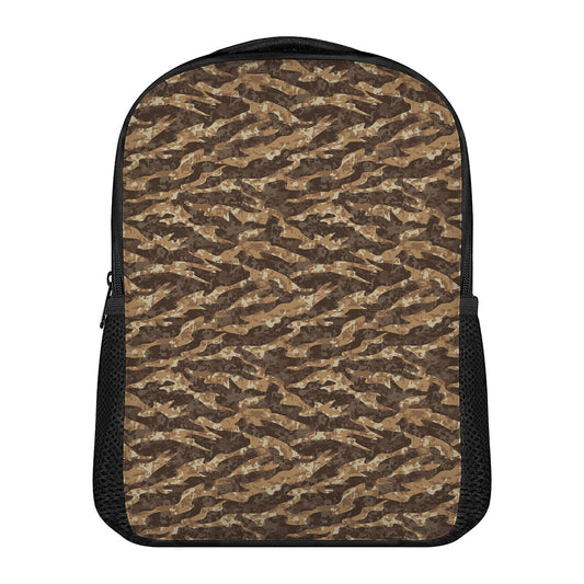 Desert Tiger Stripe Camouflage Print Casual Backpack