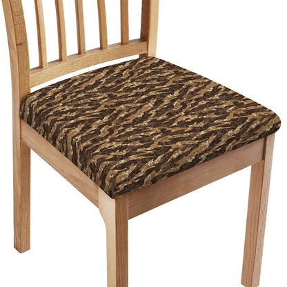 Desert Tiger Stripe Camouflage Print Chair Cushion Cover