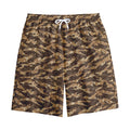 Desert Tiger Stripe Camouflage Print Cotton Shorts