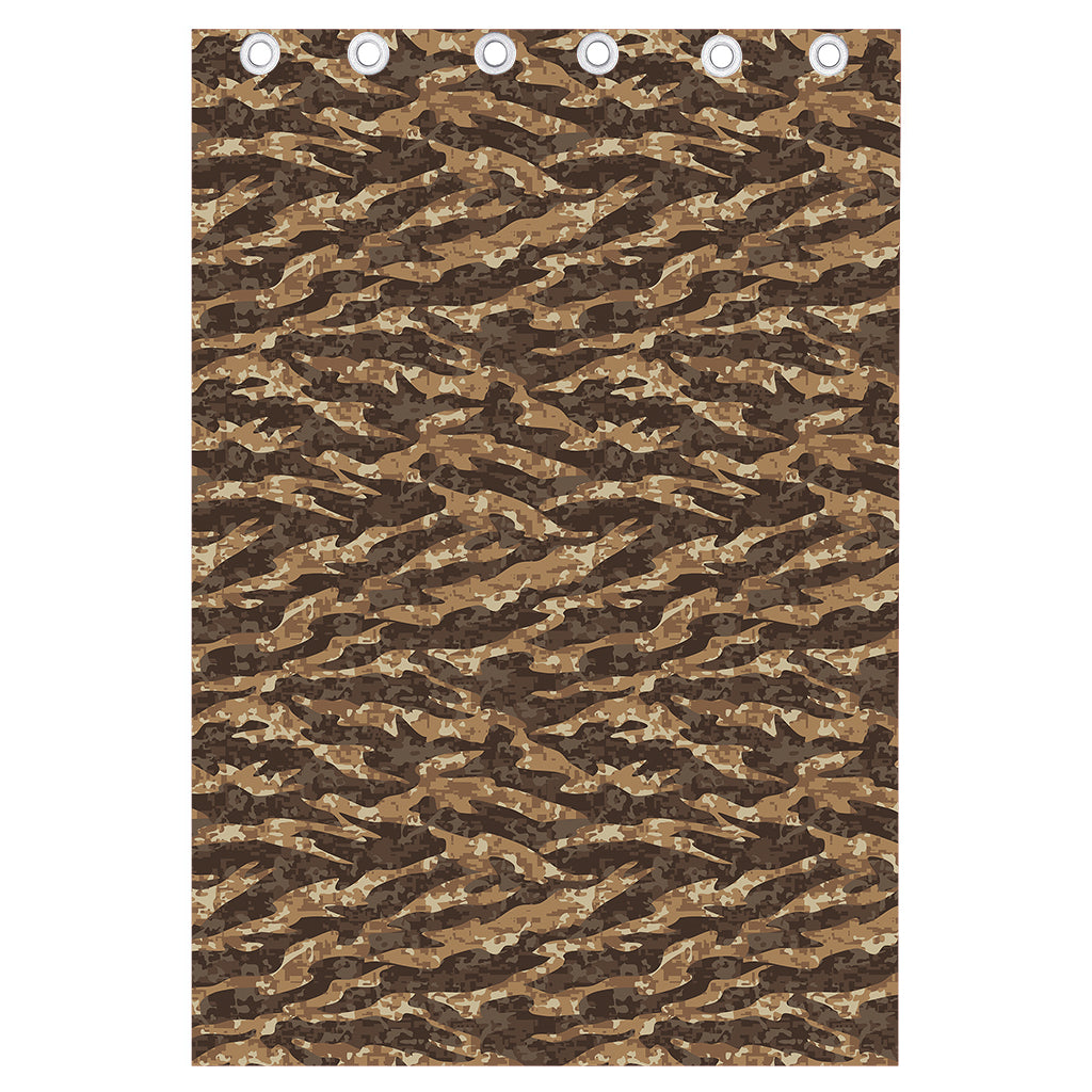 Desert Tiger Stripe Camouflage Print Curtain