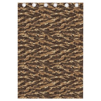 Desert Tiger Stripe Camouflage Print Curtain