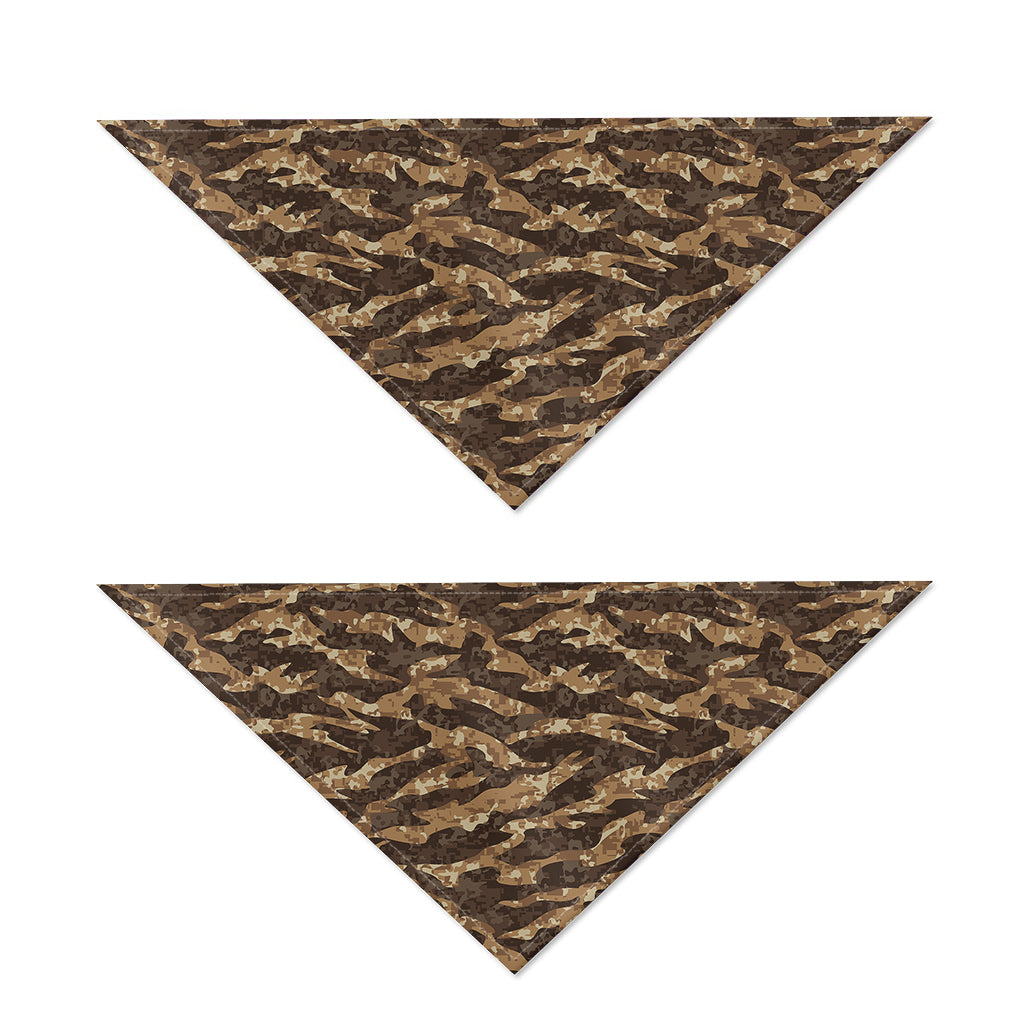 Desert Tiger Stripe Camouflage Print Dog Bandana