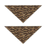 Desert Tiger Stripe Camouflage Print Dog Bandana