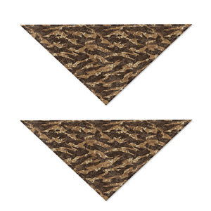 Desert Tiger Stripe Camouflage Print Dog Bandana