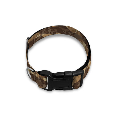 Desert Tiger Stripe Camouflage Print Dog Collar