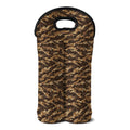 Desert Tiger Stripe Camouflage Print Double Neoprene Wine Tote