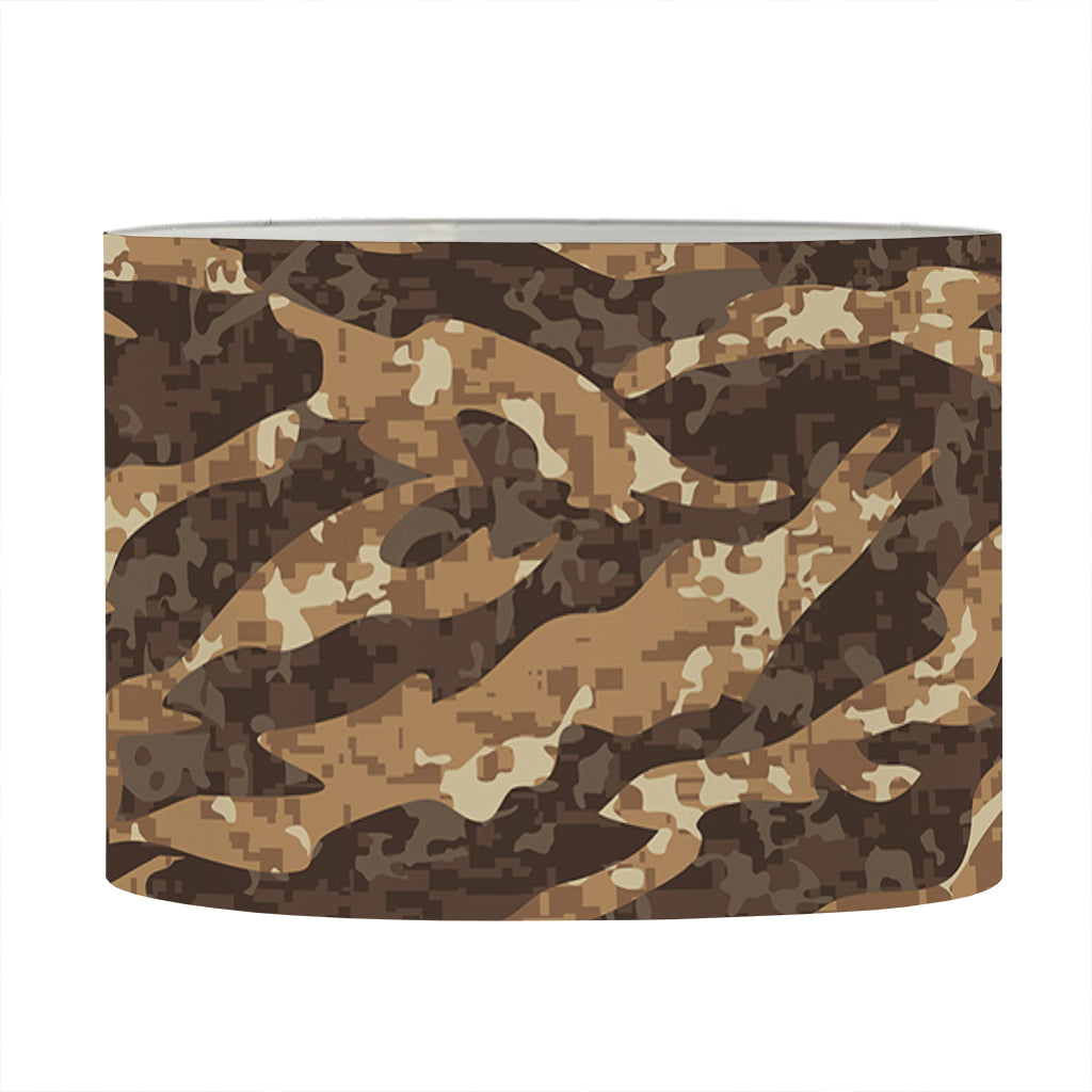 Desert Tiger Stripe Camouflage Print Drum Lamp Shade