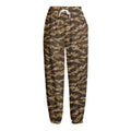 Desert Tiger Stripe Camouflage Print Fleece Lined Knit Pants