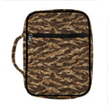 Desert Tiger Stripe Camouflage Print Front Pocket Bible Bag