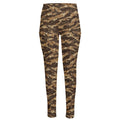 Desert Tiger Stripe Camouflage Print High-Waisted Pocket Leggings