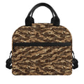 Desert Tiger Stripe Camouflage Print Insulated Lunch Bag