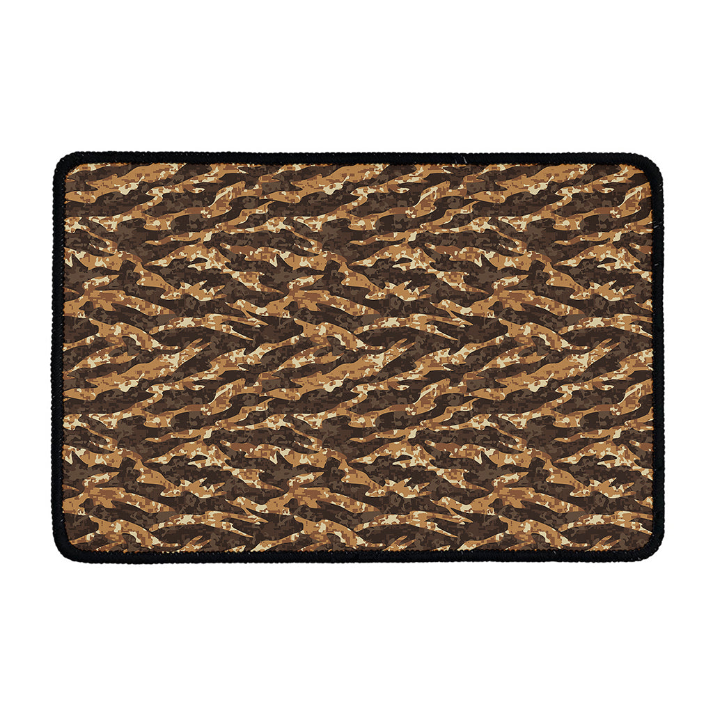 Desert Tiger Stripe Camouflage Print Kitchen Mat
