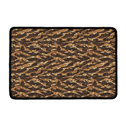 Desert Tiger Stripe Camouflage Print Kitchen Mat