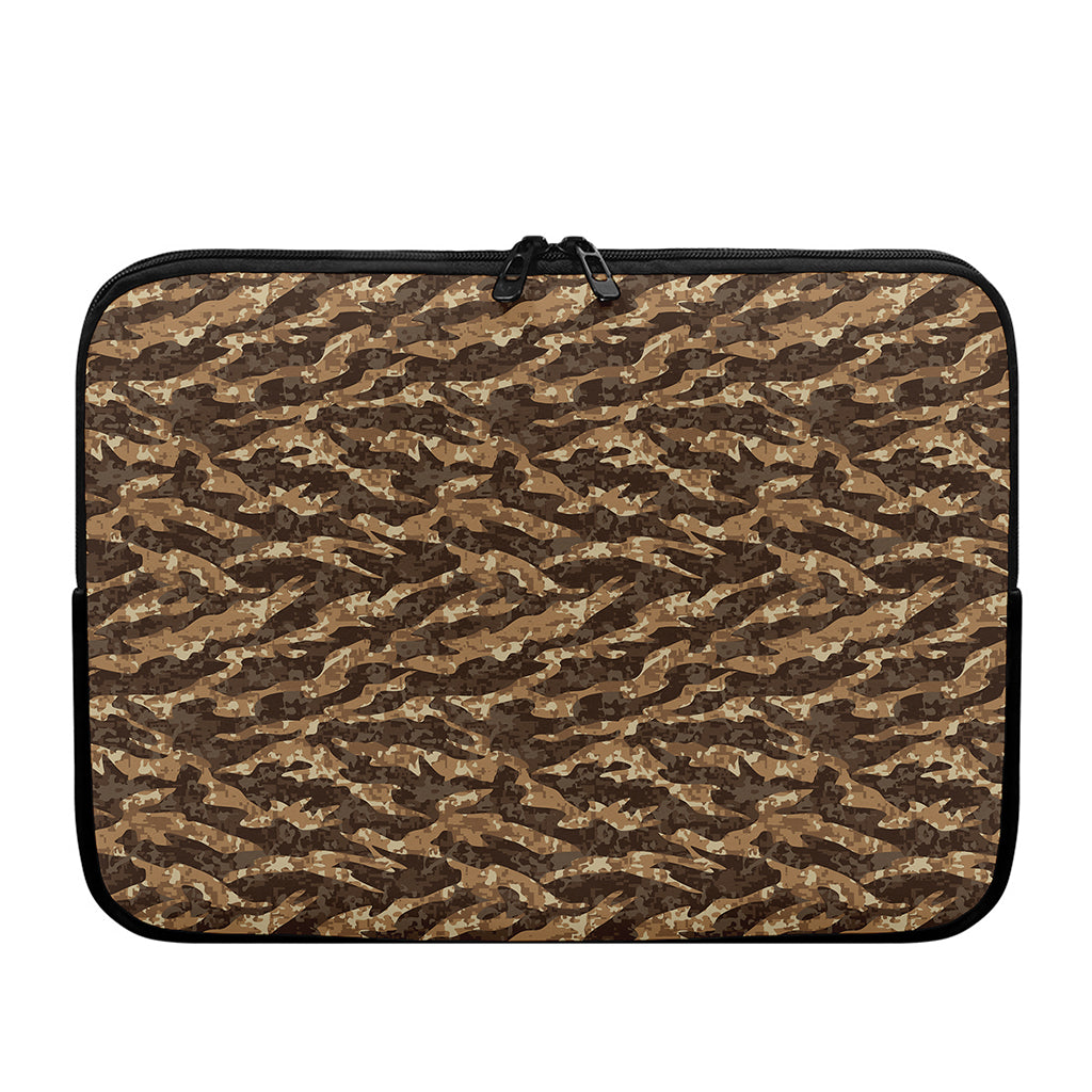 Desert Tiger Stripe Camouflage Print Laptop Sleeve