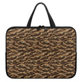 Desert Tiger Stripe Camouflage Print Laptop Sleeve With Handle