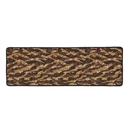 Desert Tiger Stripe Camouflage Print Long Kitchen Mat